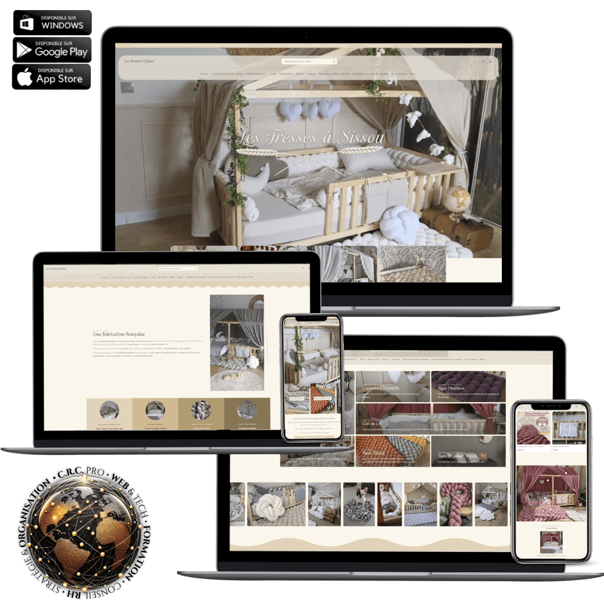 Boutique Les Tresses à Sissou et configurateur de produits personnalisés
